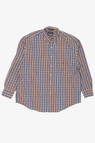 Vintage Nautica 80s Two-Ply Cotton Plaid Button Up Shirt (1990s)