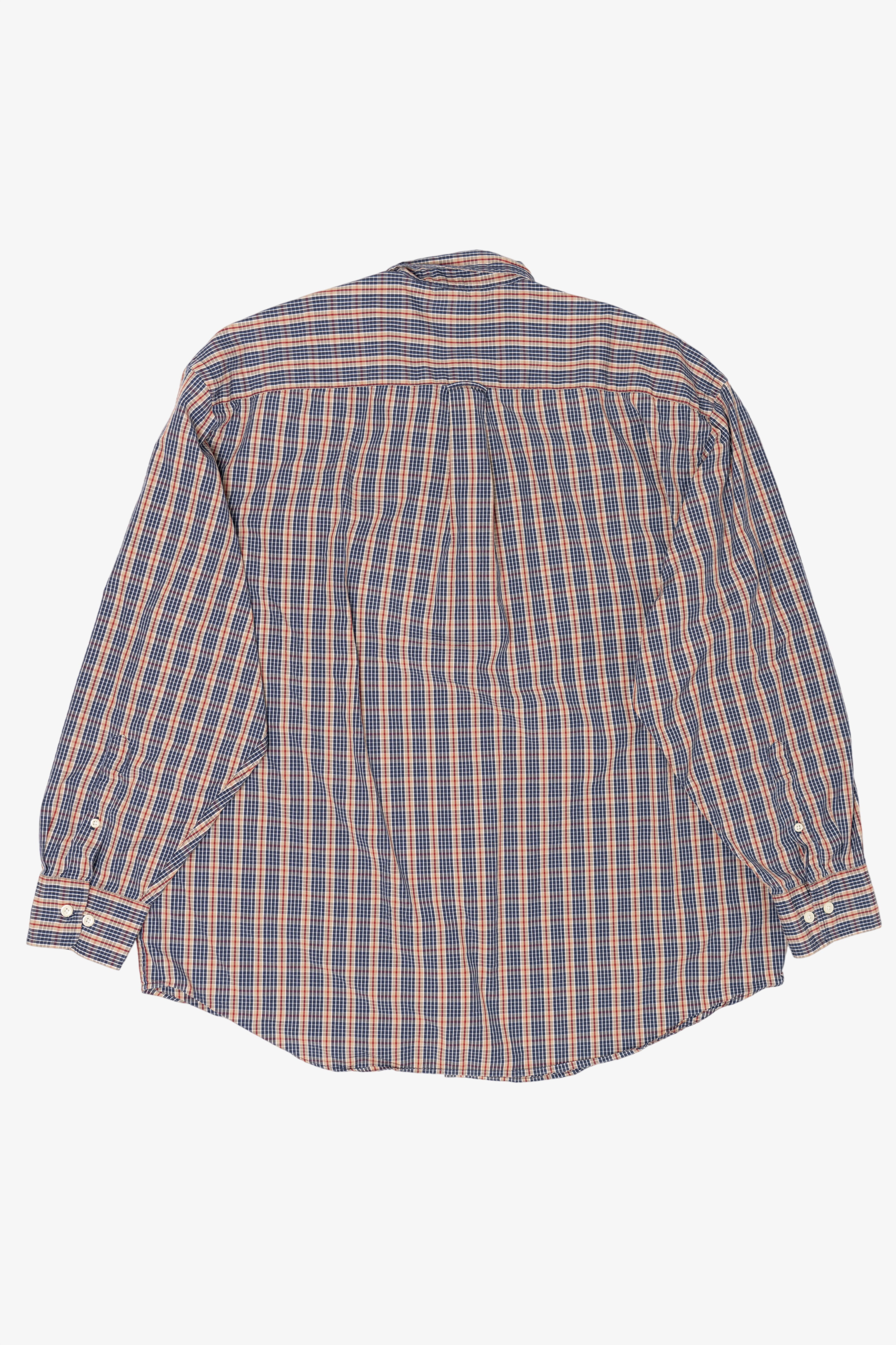 Vintage Nautica 80s Two-Ply Cotton Plaid Button Up Shirt (1990s)