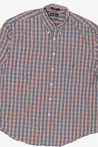 Vintage Nautica 80s Two-Ply Cotton Plaid Button Up Shirt (1990s)