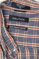 Vintage Nautica 80s Two-Ply Cotton Plaid Button Up Shirt (1990s)
