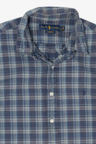 Vintage Navy Blue Plaid Ralph Lauren Button Up Shirt (2000s)