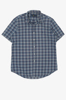 Vintage Navy Blue Plaid Ralph Lauren Button Up Shirt (2000s)