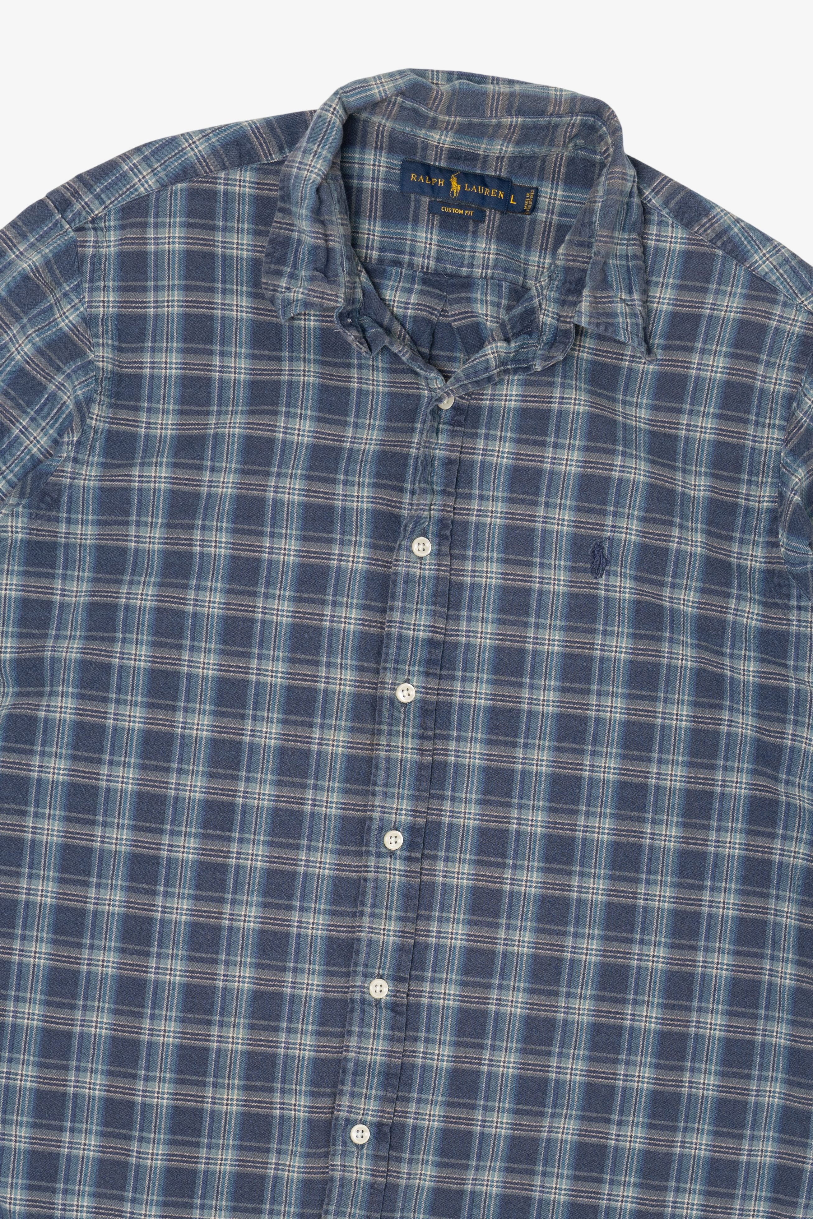 Vintage Navy Blue Plaid Ralph Lauren Button Up Shirt (2000s)