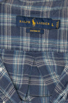 Vintage Navy Blue Plaid Ralph Lauren Button Up Shirt (2000s)