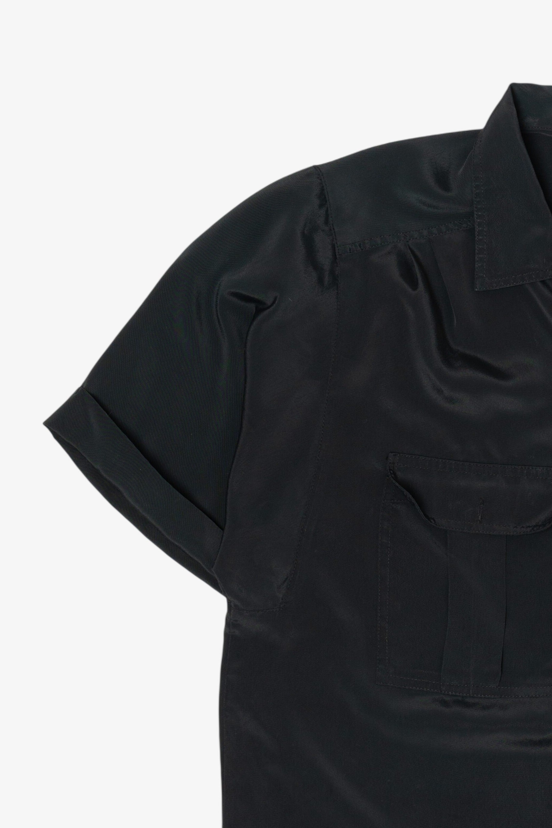 Vintage Black La Blouse Button Up Shirt (1980s)
