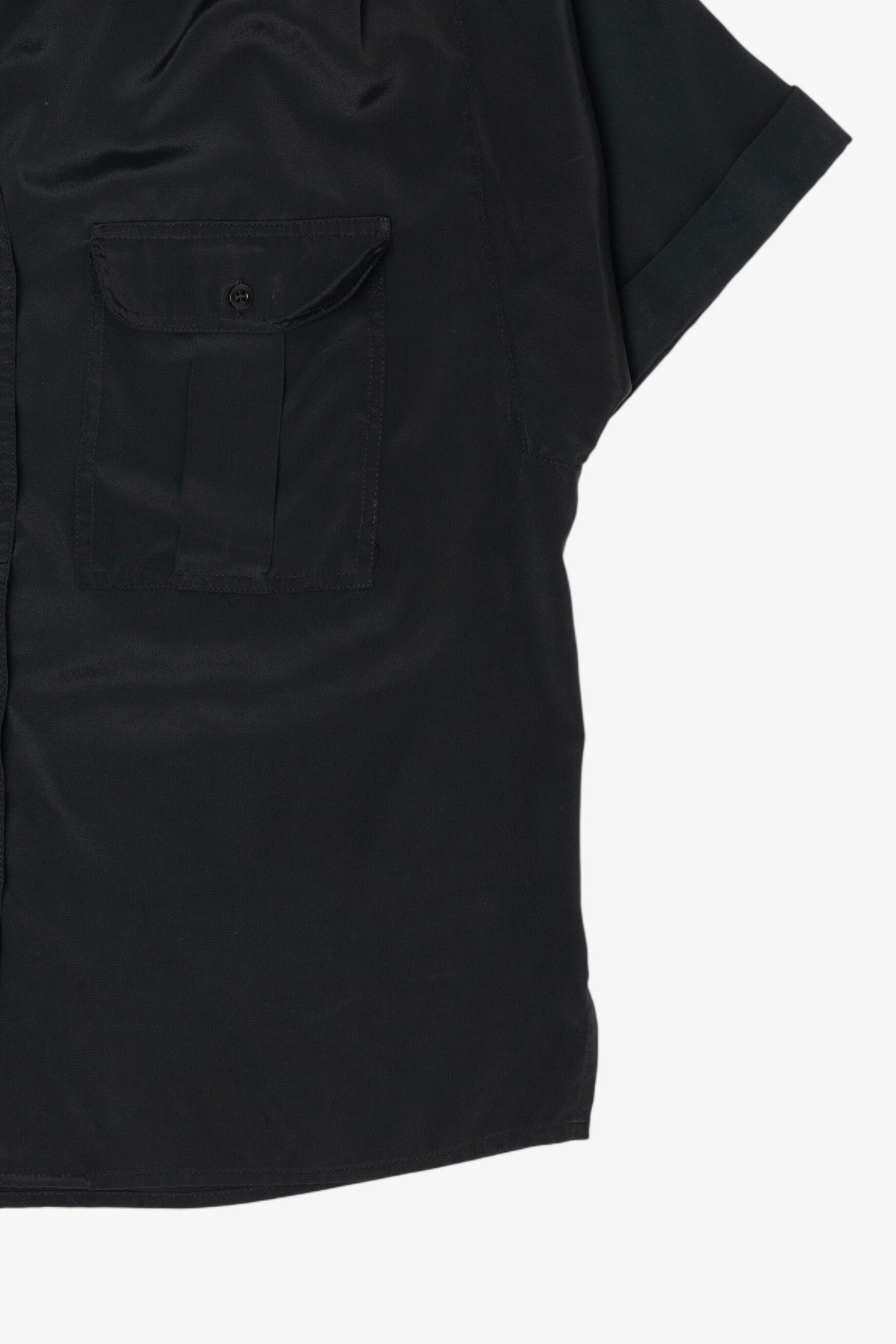 Vintage Black La Blouse Button Up Shirt (1980s)