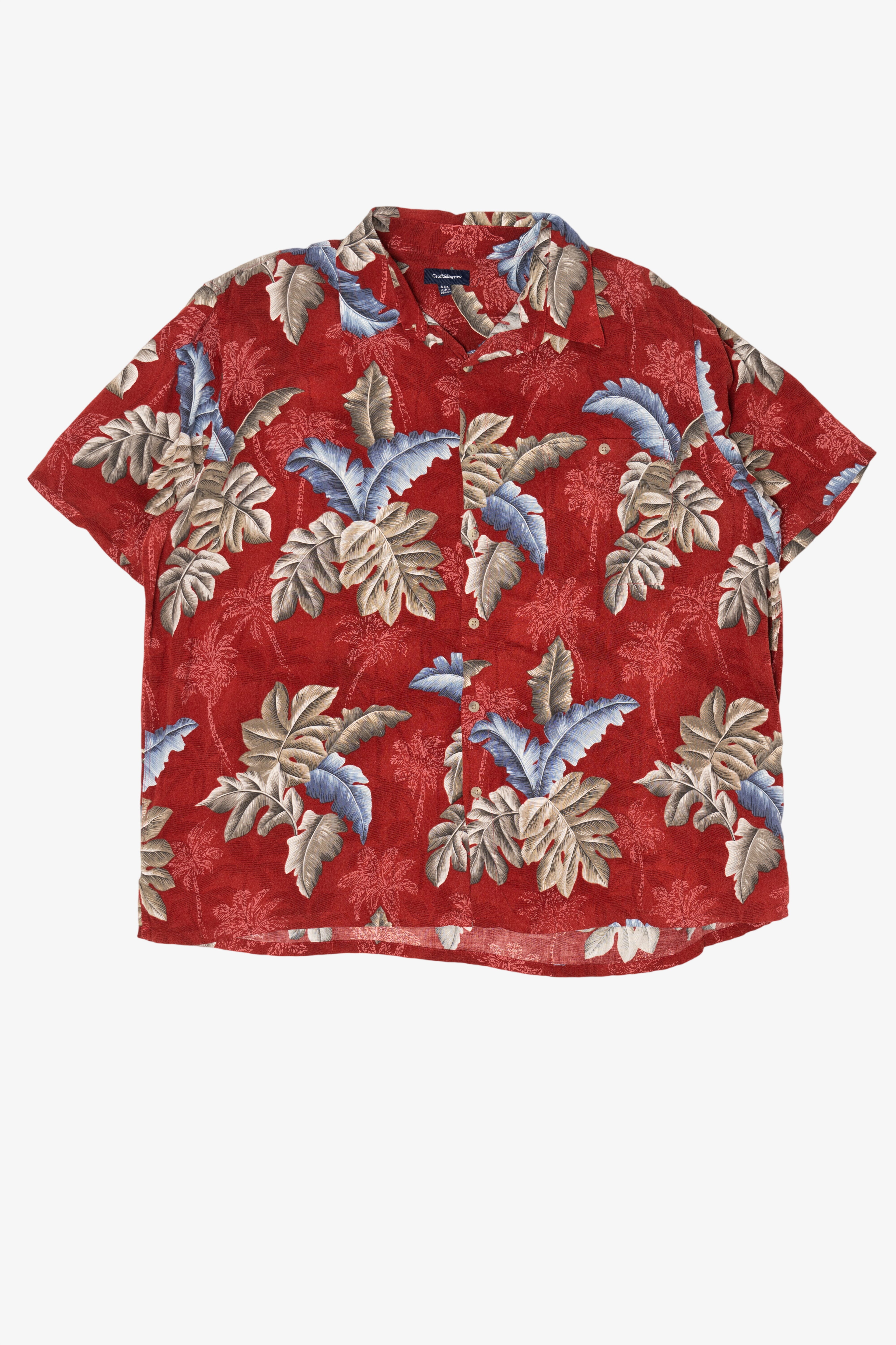 Red Croft & Barrow Hawaiian Button Up Shirt (2010s)