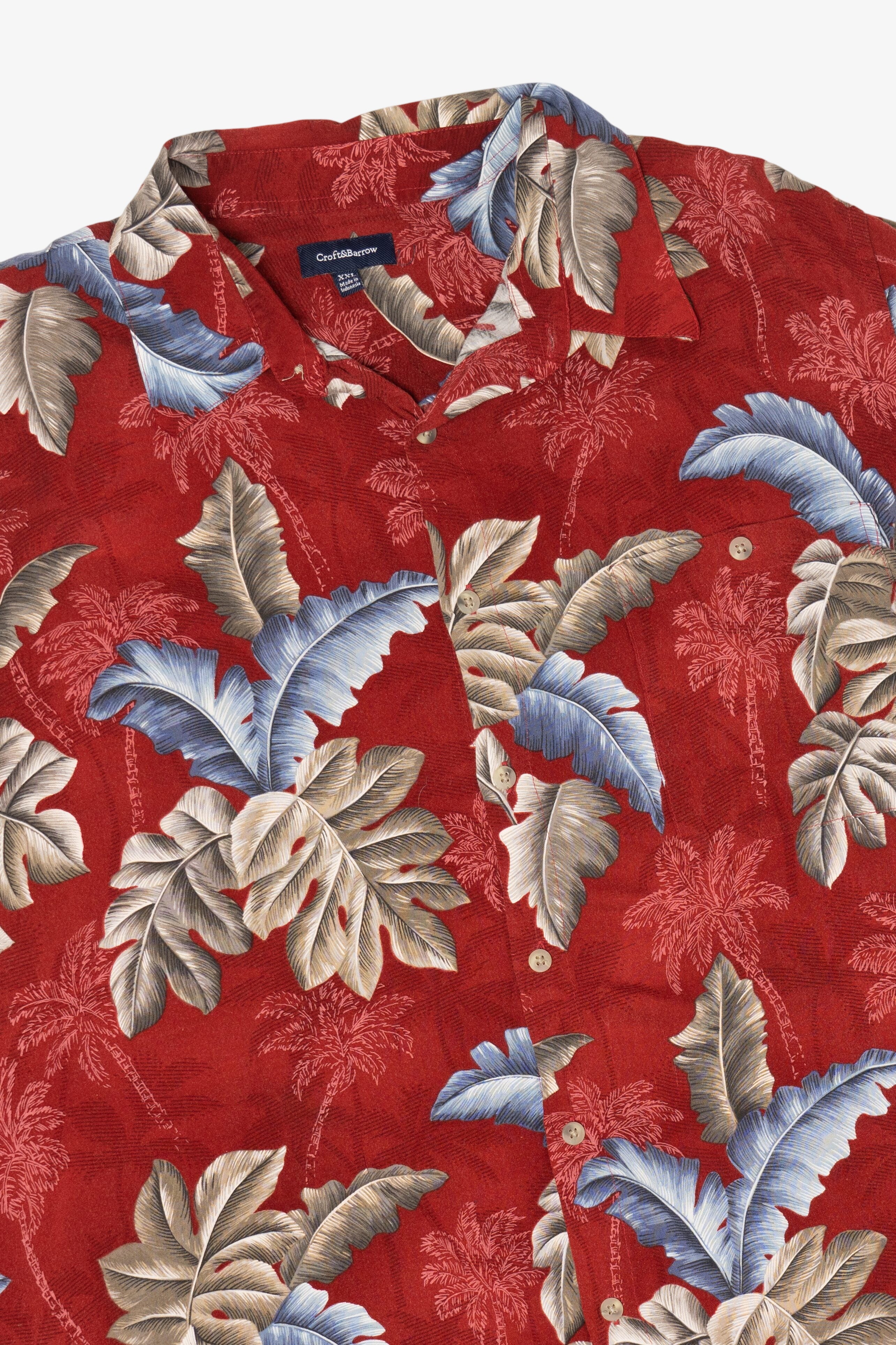 Red Croft & Barrow Hawaiian Button Up Shirt (2010s)