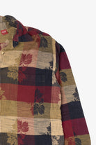 Vintage Checkered Leaves Company One Button Up Shirt (1990s)