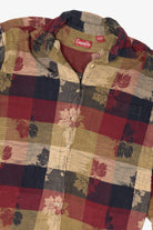 Vintage Checkered Leaves Company One Button Up Shirt (1990s)