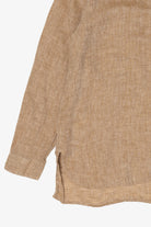 Light Brown J. Jill Vintage Linen Button Up Shirt (2010s)