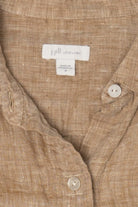 Light Brown J. Jill Vintage Linen Button Up Shirt (2010s)