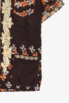 Vintage Dark Brown Embroidered Button Up Shirt (1990s)