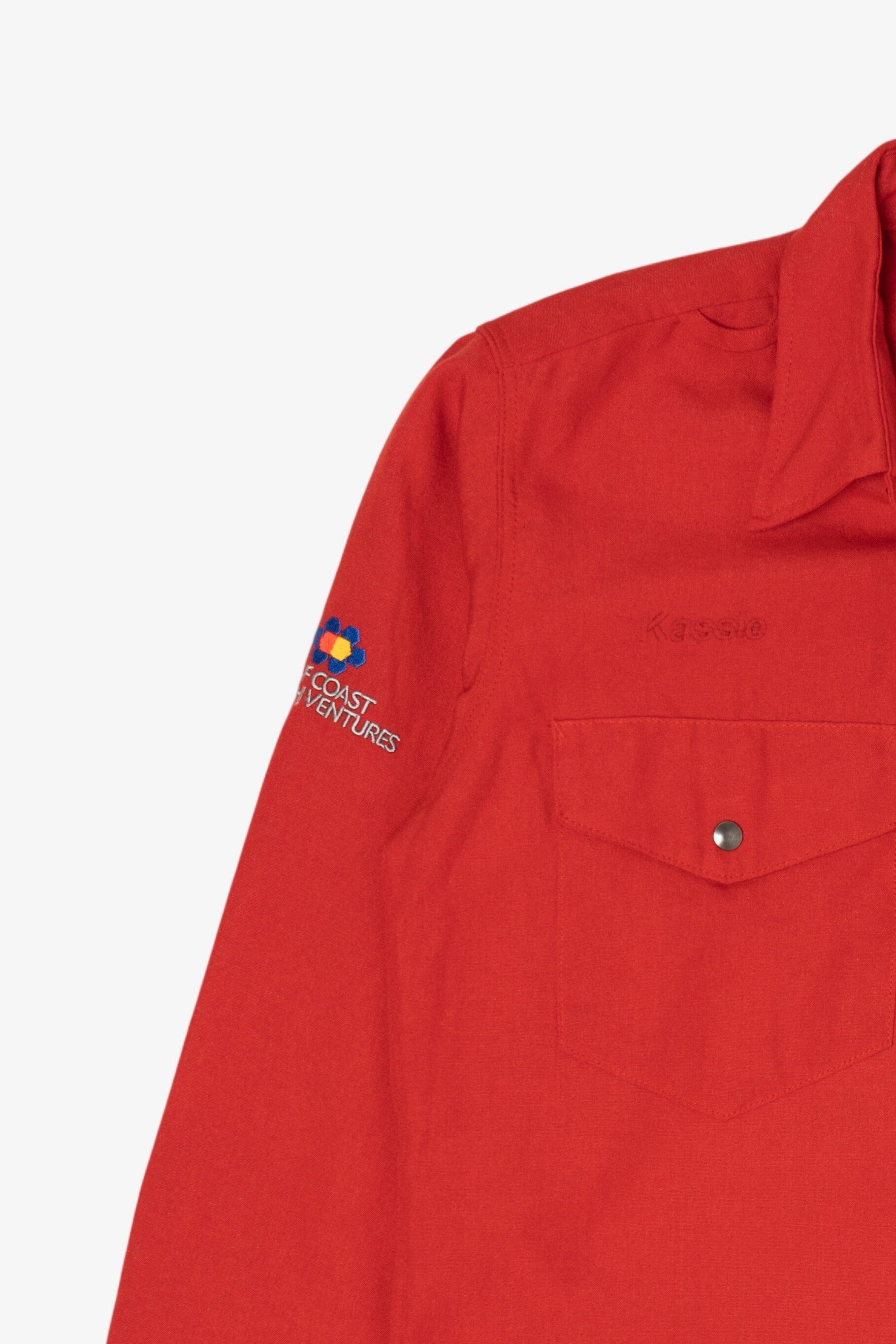 Red Bulwark Exxon Mobile Flame Resistant Button Up Shirt (2010s)