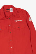 Red Bulwark Exxon Mobile Flame Resistant Button Up Shirt (2010s)