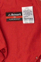 Red Bulwark Exxon Mobile Flame Resistant Button Up Shirt (2010s)