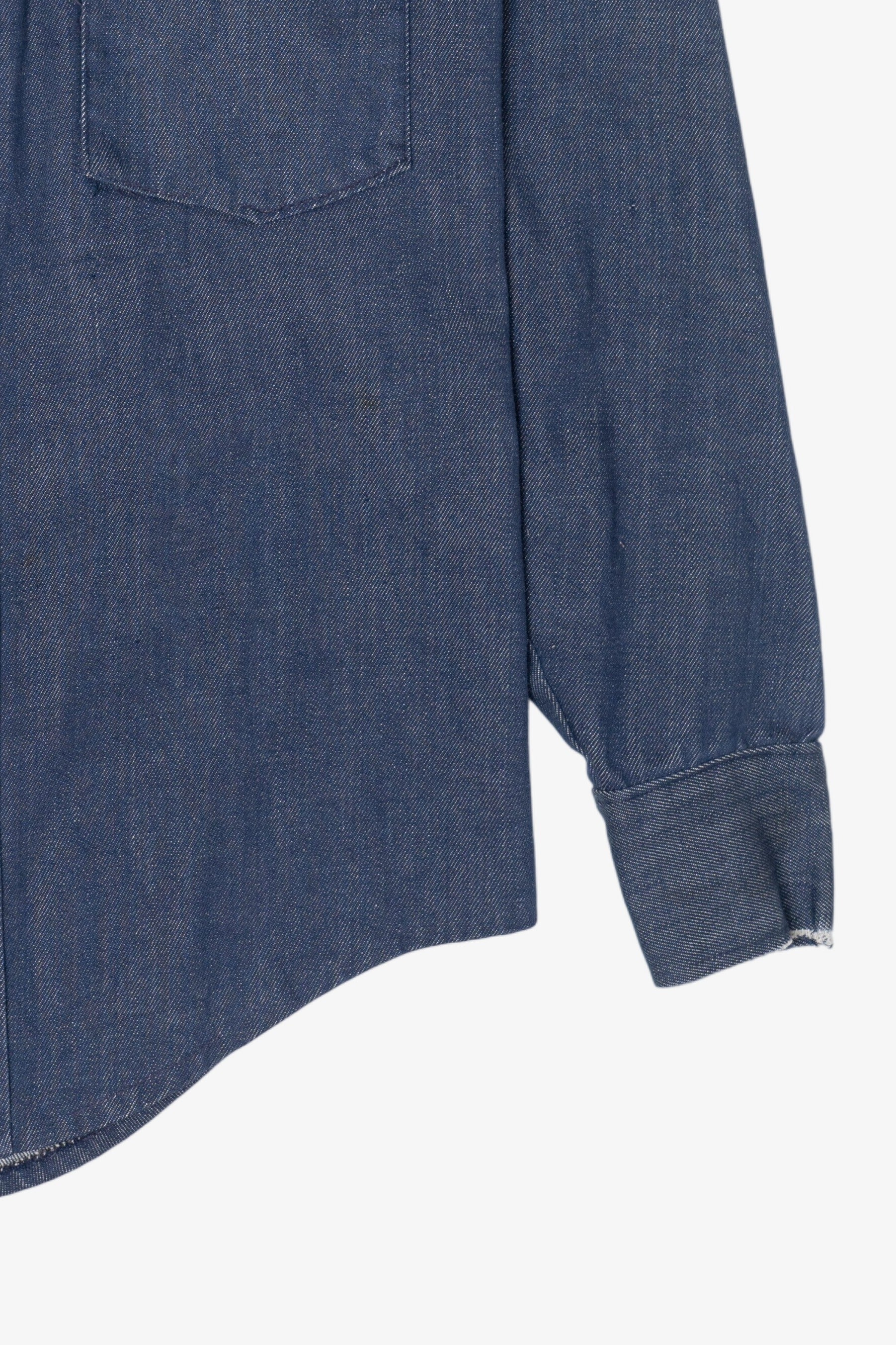 Vintage Blue Denim Button Up Shirt (1990s)