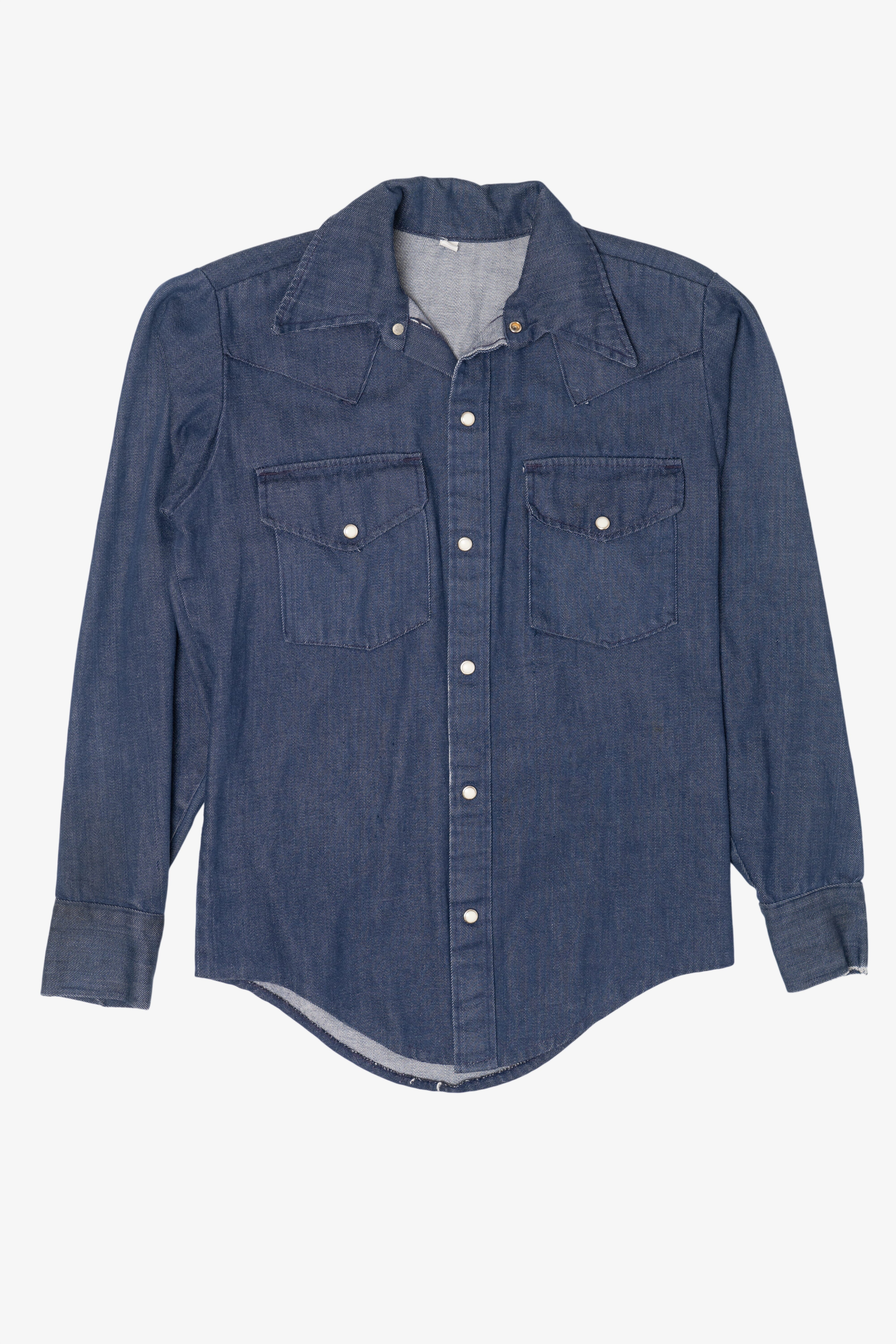 Vintage Blue Denim Button Up Shirt (1990s)