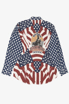 Vintage Glow In The Dark Wrangler American Rodeo "Greatest Show On Dirt" Button Up Shirt (1990s)