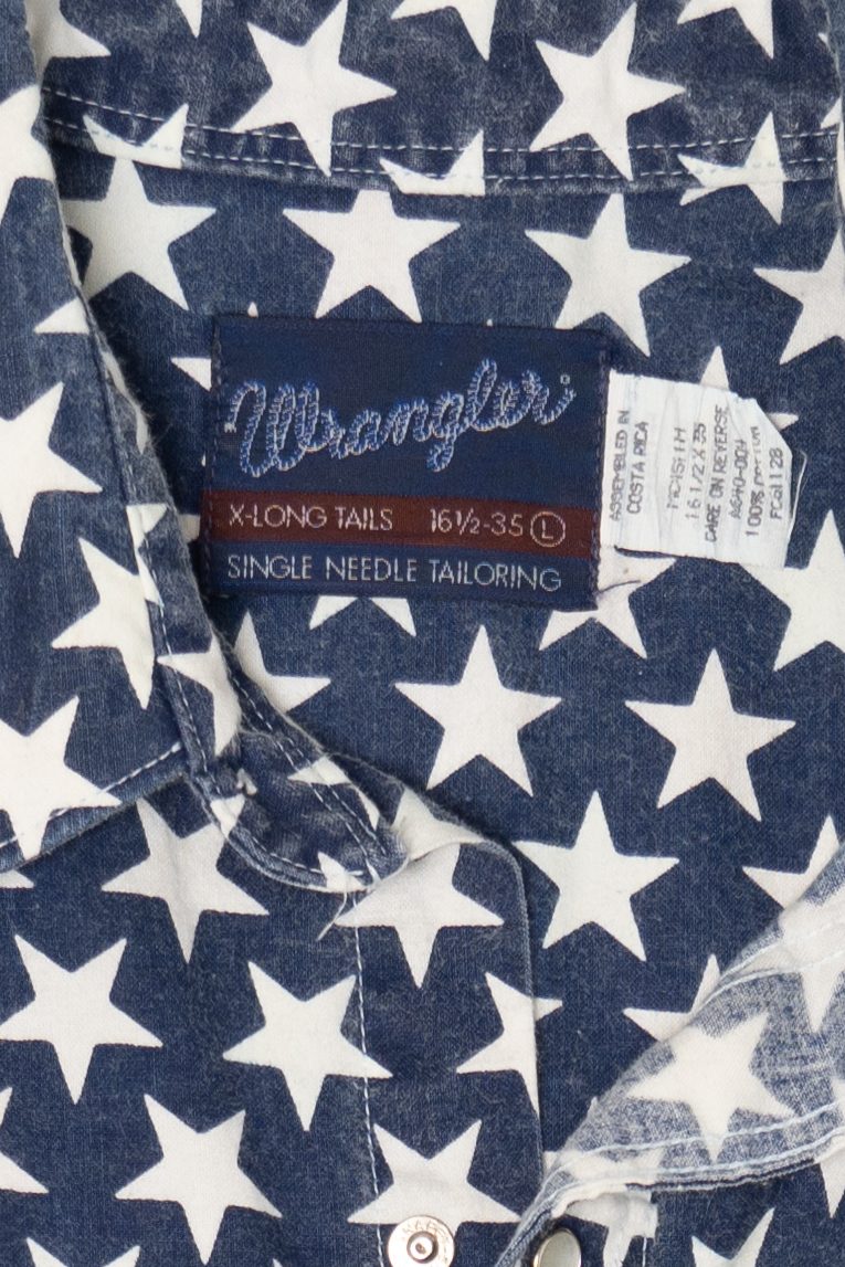 Vintage Glow In The Dark Wrangler American Rodeo "Greatest Show On Dirt" Button Up Shirt (1990s)