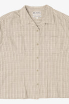 Vintage Beige Plaid Columbia Button Up Shirt (1990s)