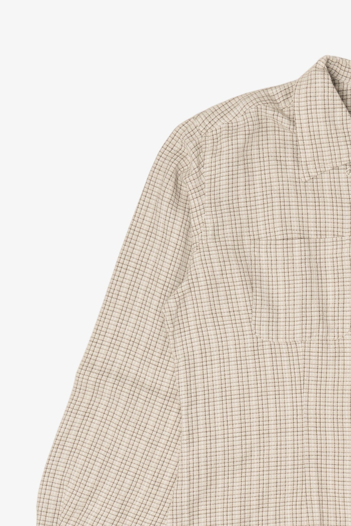Vintage Beige Plaid Columbia Button Up Shirt (1990s)