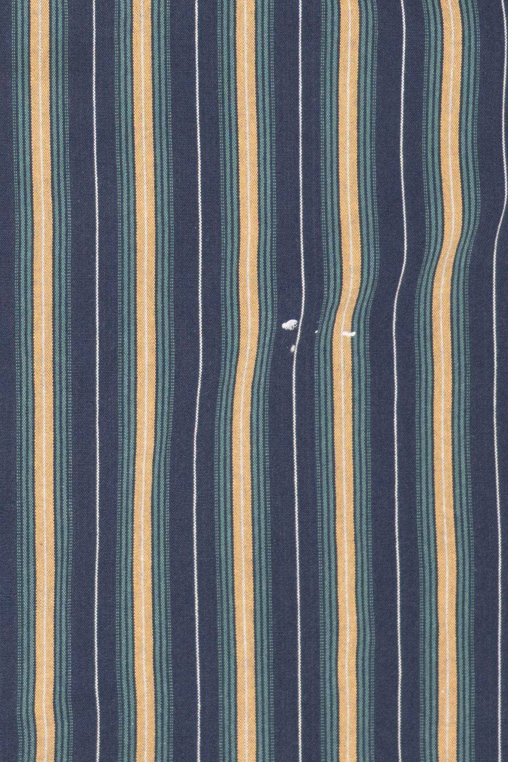 Vintage Striped Navy Blue Schmidt Button Up Shirt (1990s)