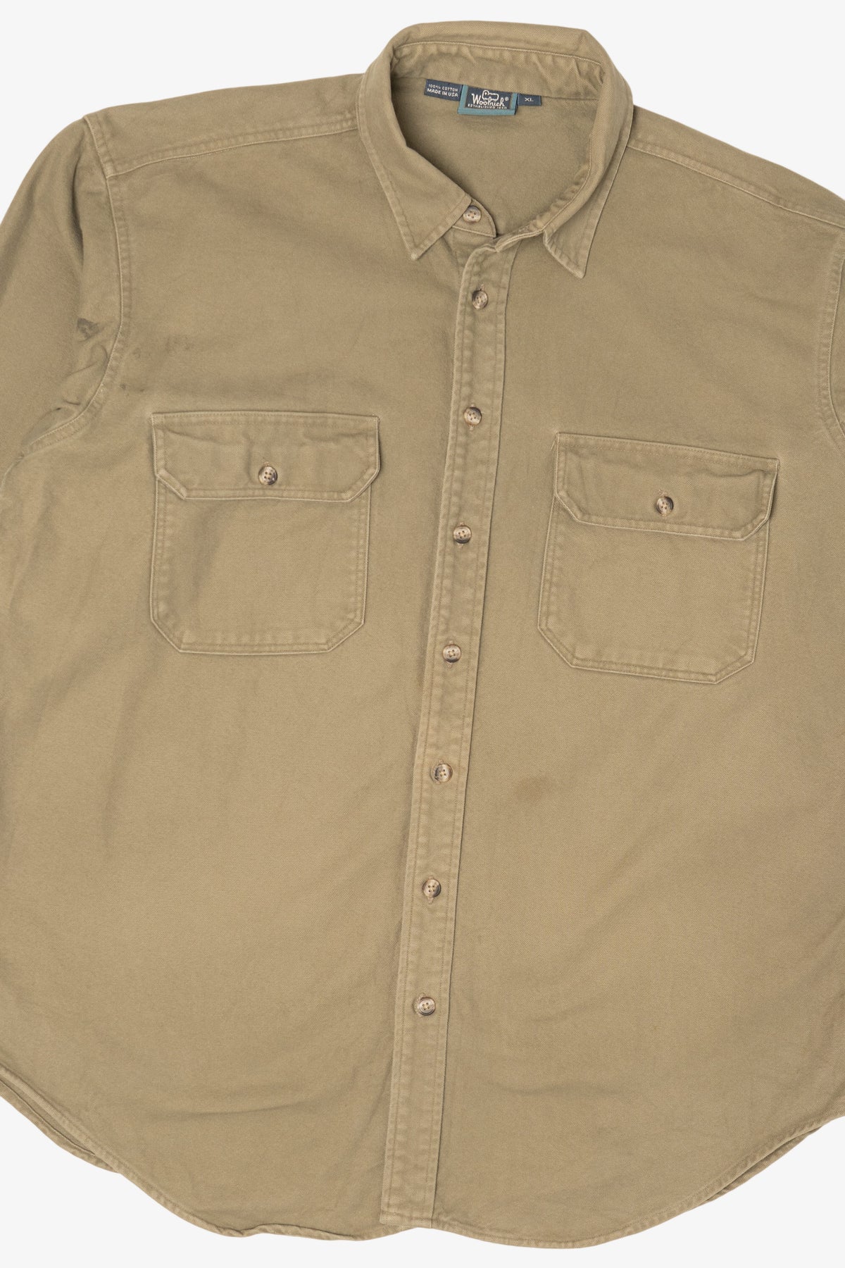 Vintage Khaki Woolrich Button Up Shirt (1990s)