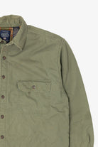 Vintage Green Faded Glory Plaid Lined Flannel Shirt (1990s)