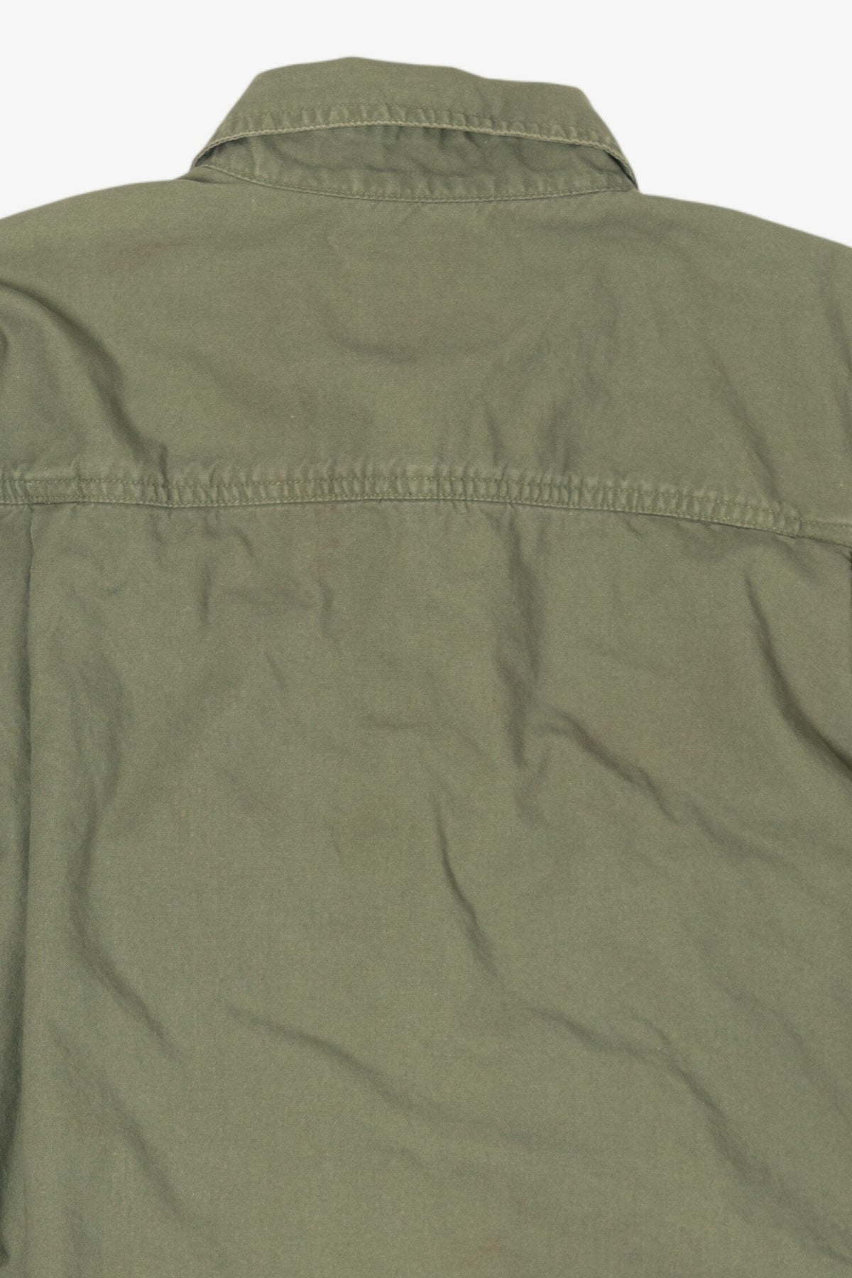 Vintage Green Faded Glory Plaid Lined Flannel Shirt (1990s)