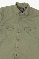 Vintage Green Faded Glory Plaid Lined Flannel Shirt (1990s)