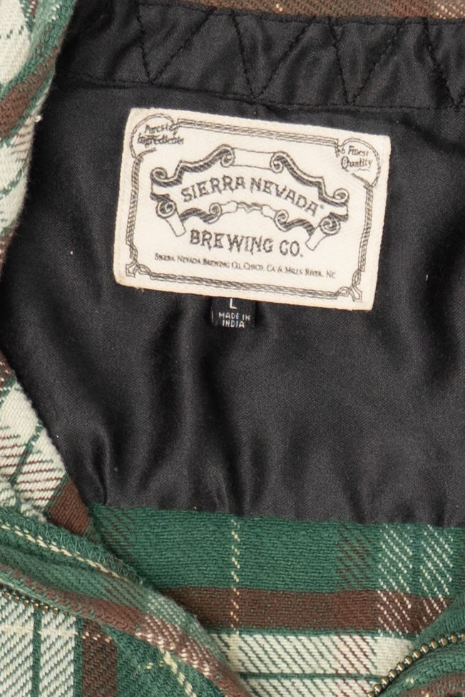 Green Plaid Sierra Nevada Button Up Flannel Shirt (2010s)