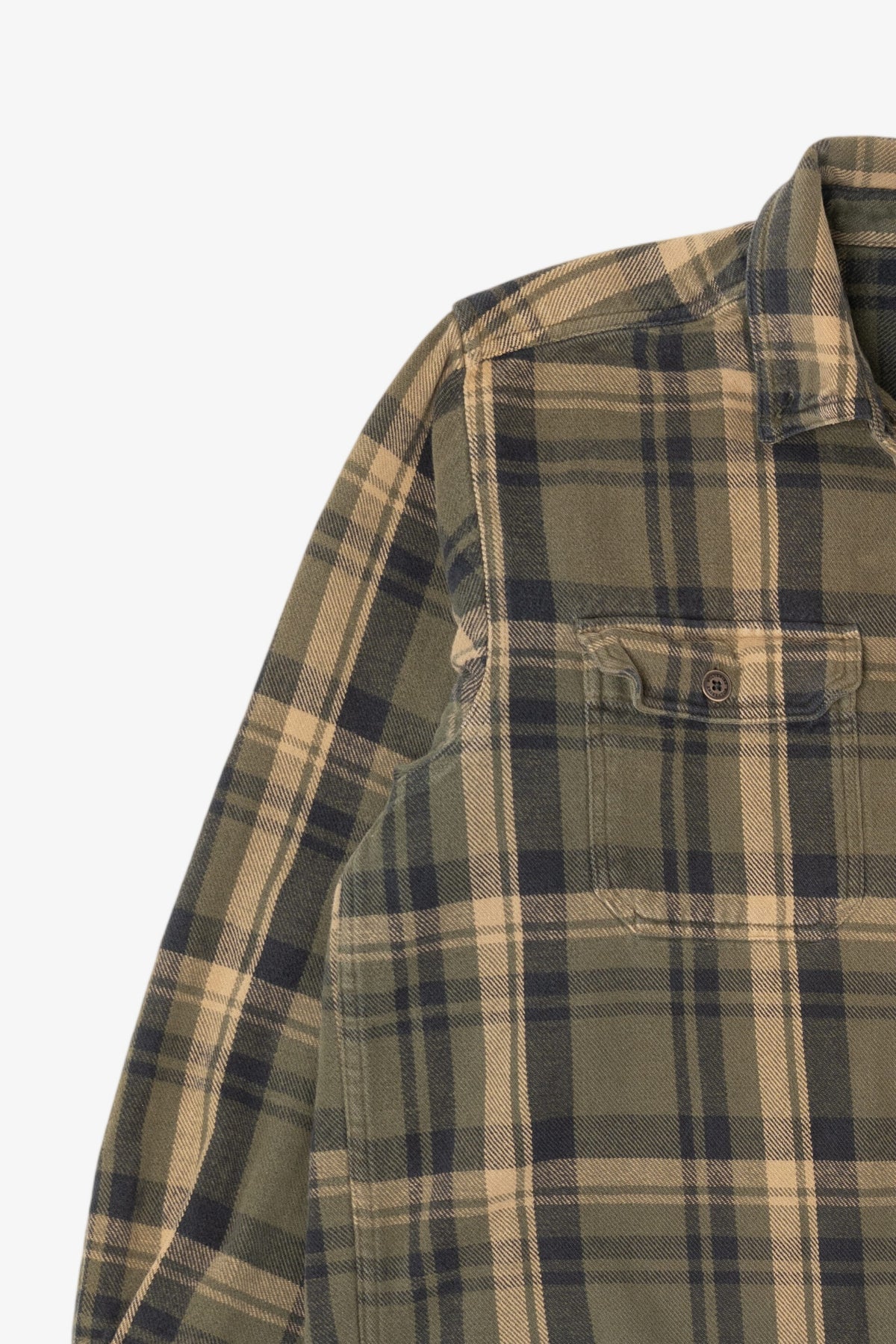 Army Green Wolverine Button Up Flannel Shirt (2010s)