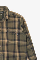 Army Green Wolverine Button Up Flannel Shirt (2010s)