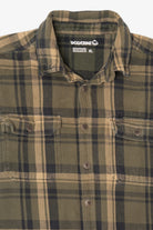 Army Green Wolverine Button Up Flannel Shirt (2010s)