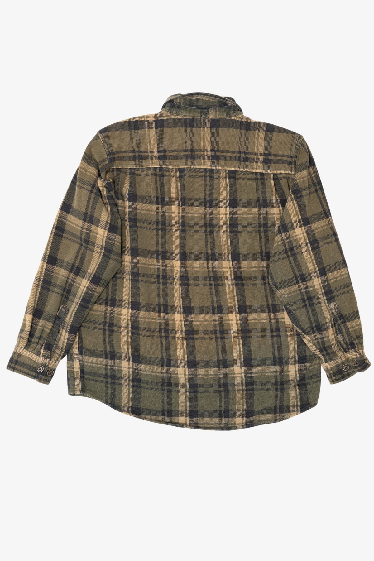 Army Green Wolverine Button Up Flannel Shirt (2010s)