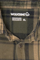 Army Green Wolverine Button Up Flannel Shirt (2010s)