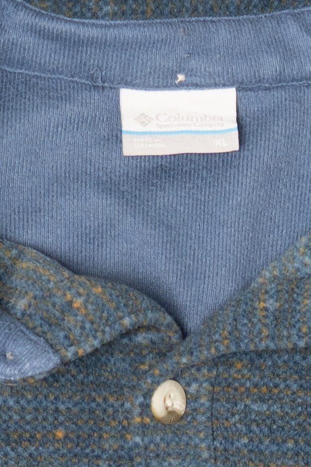 Vintage Dark Blue Columbia Button Up Flannel Shirt (2000s)