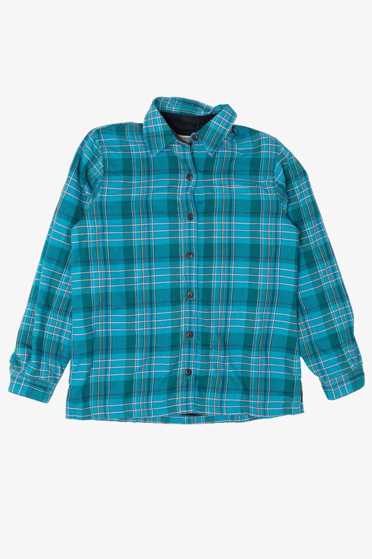 Teal L.L. Bean Button Up Flannel Shirt (2010s)