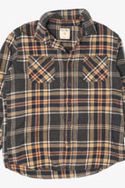 Vintage Brown Ruff Hewn Button Up Flannel Shirt (1990s)