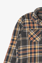 Vintage Brown Ruff Hewn Button Up Flannel Shirt (1990s)