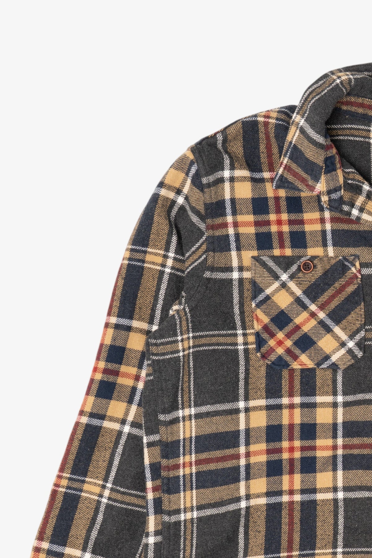 Vintage Brown Ruff Hewn Button Up Flannel Shirt (1990s)