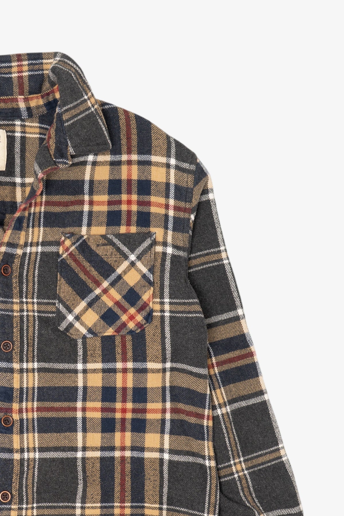 Vintage Brown Ruff Hewn Button Up Flannel Shirt (1990s)
