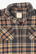 Vintage Brown Ruff Hewn Button Up Flannel Shirt (1990s)