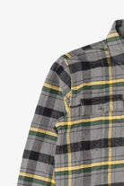 Gray Plaid Wrangler Button Up Flannel Shirt (2010s)