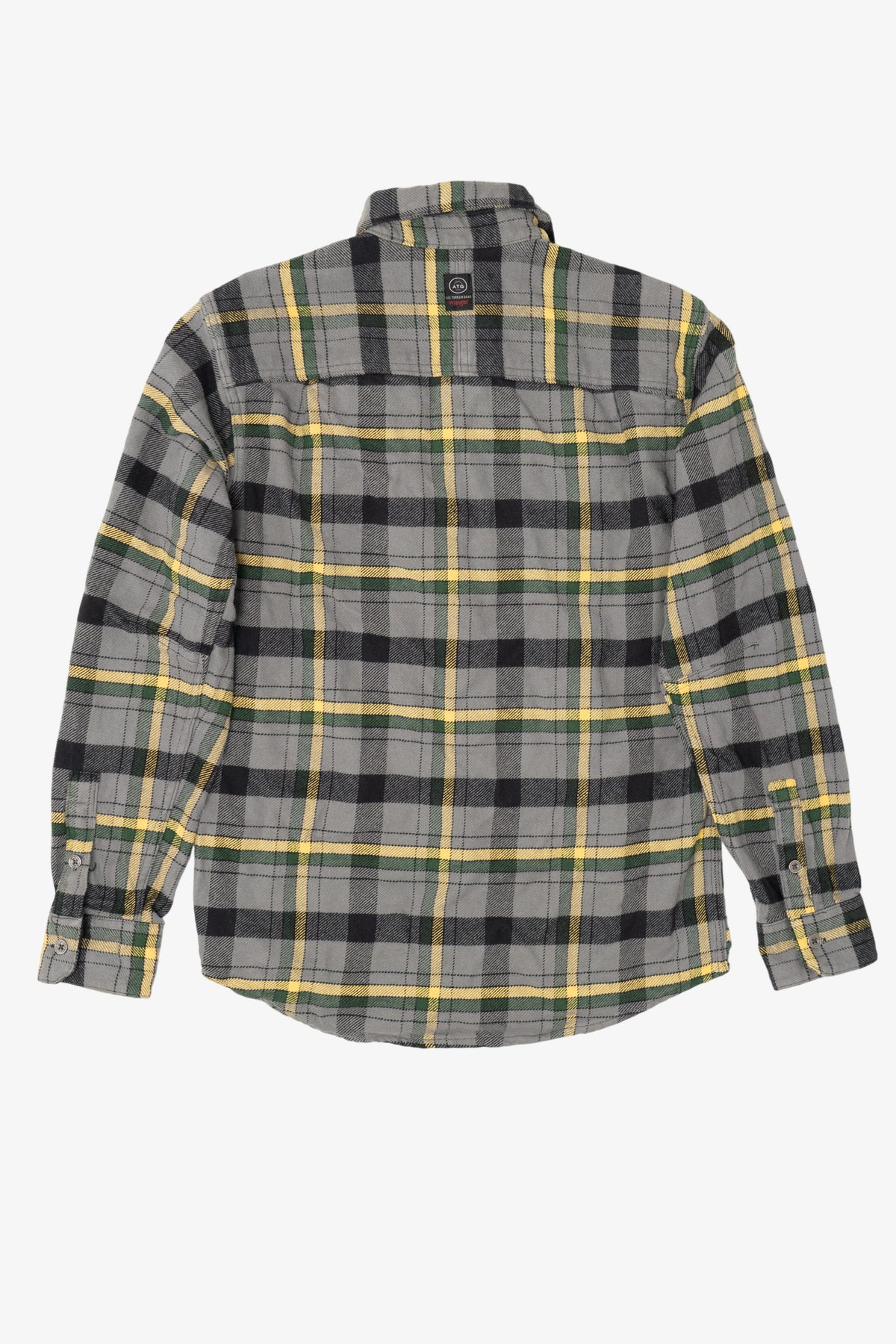 Gray Plaid Wrangler Button Up Flannel Shirt (2010s)