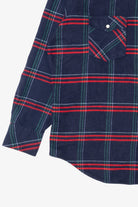 Vintage Navy Blue Greatland Sportswear Button Up Flannel Shirt (1990s)