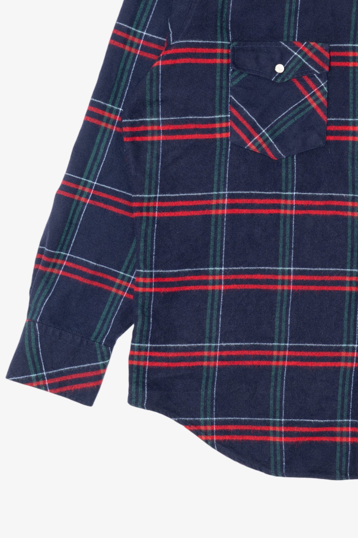 Vintage Navy Blue Greatland Sportswear Button Up Flannel Shirt (1990s)