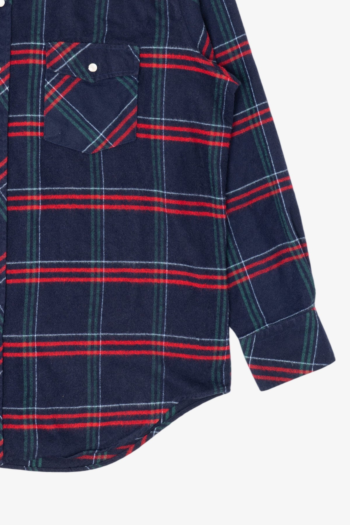 Vintage Navy Blue Greatland Sportswear Button Up Flannel Shirt (1990s)