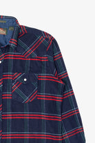 Vintage Navy Blue Greatland Sportswear Button Up Flannel Shirt (1990s)